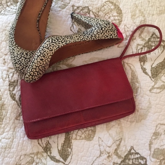 Red leather mini purse - Picture 2 of 4